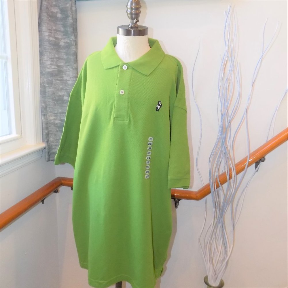 INTERNATIONAL WATERS Green Polo Shirt Size Large